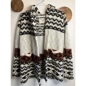 Abercrombie & Fitch Cardigan Size XS Sweater Duster Wool Alpaca Aztec Southwest